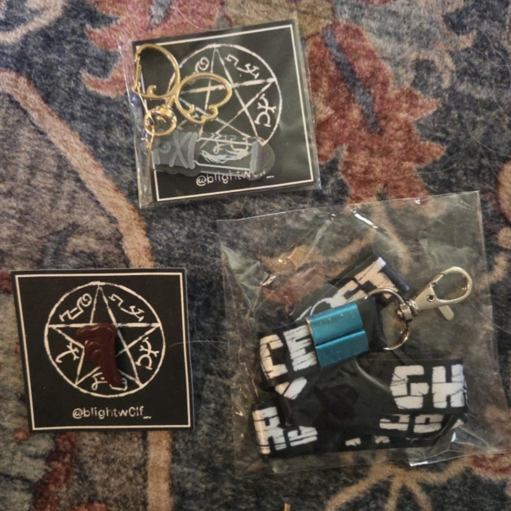 Supernatural pin,charm and lanyard